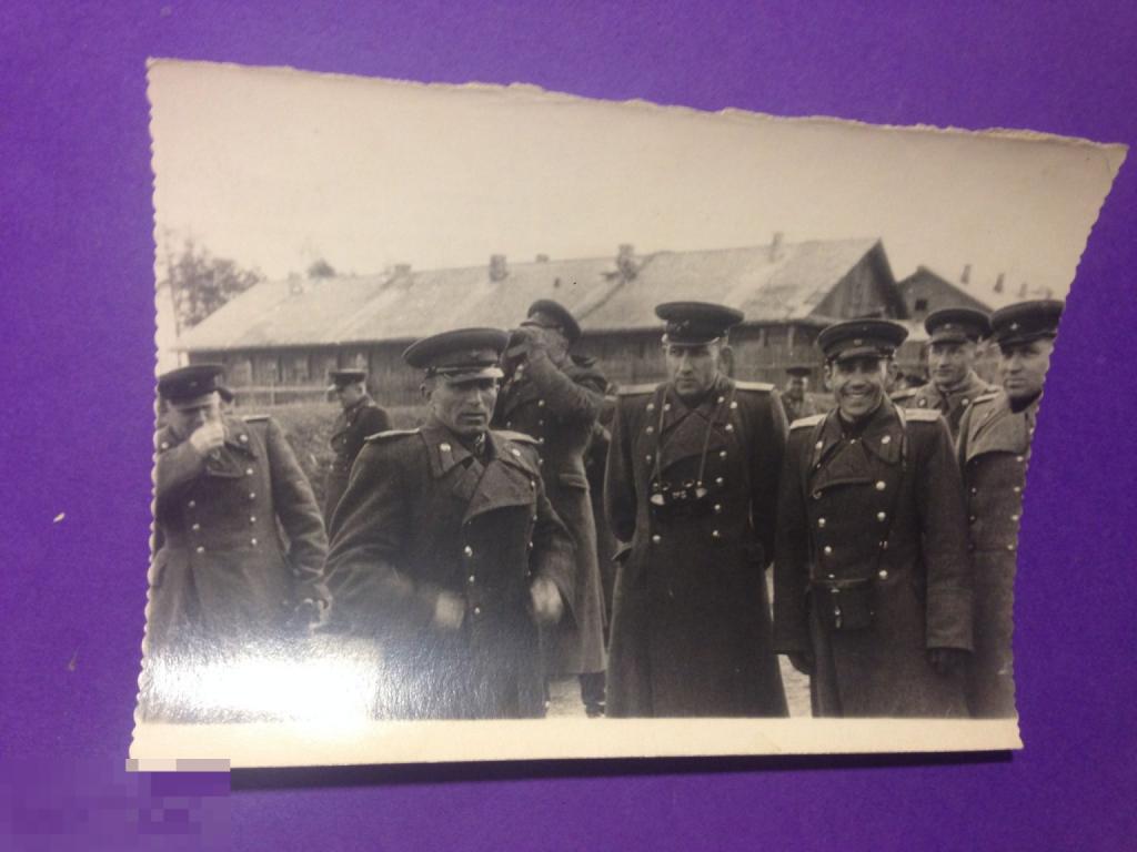 фк38г Советская армия Группа военных в шинелях  Бинокль    ххх 