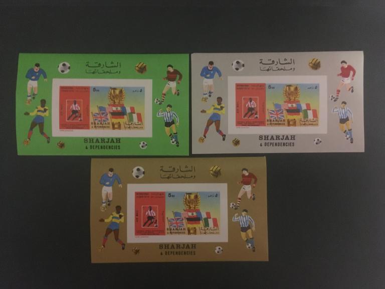 SHARJAH «Чемпионат мира по футболу. »             1970  **Mi.BLА65;А66;А67.