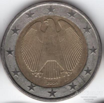 Германия 2 евро 2016 года A. БИМЕТАЛЛ