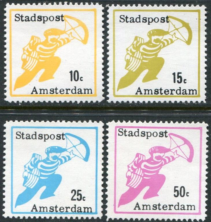 Нидерланды 1969 Амстердам частная почта Particuliere Besteldienst Amsterdam (VI) ** курьер почтальон