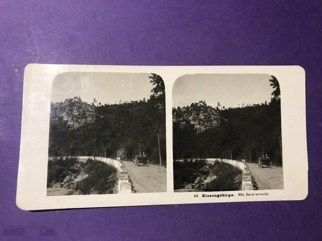 кр4-17м Стереопара 1906 Горы Крконоше Чехия  Карконоше Польша  die zackenwacht   ъ 