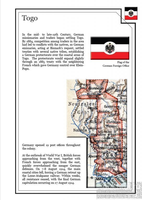 Иллюстрированные листы. Колонии Германии. Того. Почтовые марки 1897-1919 *PDF