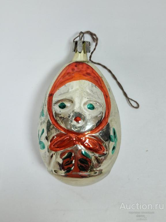 Елочная игрушка СССР. Матрешка. Неваляшка