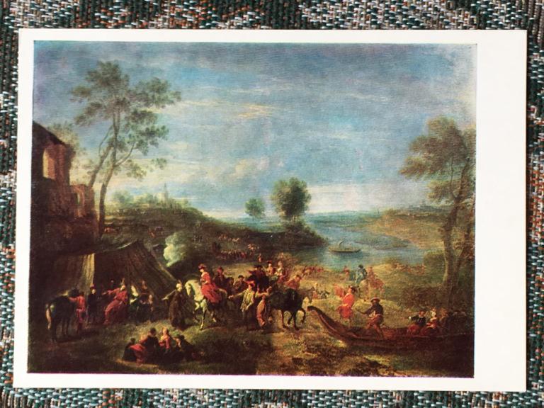 А.Ф. ван дер Мейлен. Охотничий привал. 1985 г.