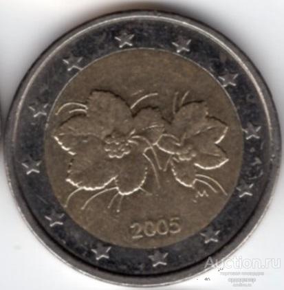 Финляндия 2 евро 2005 года БИМЕТАЛЛ