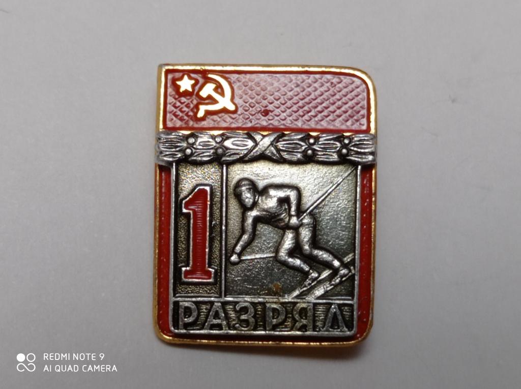 Значок 1 разряд ГОРНОЛЫЖНЫЙ СПОРТ Накладной ФСС