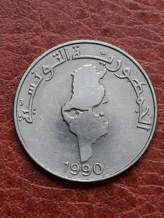 Тунис 1 динар 1990 КМ 319