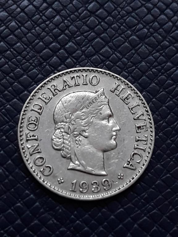 Швейцария 10 раппен 1939 КМ 27b