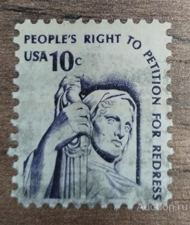 Марка США 1977 Искусство Статуя 