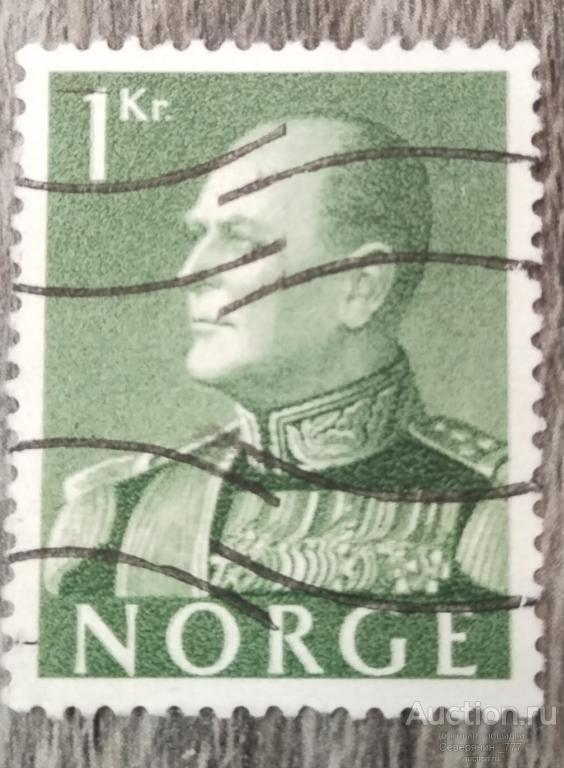 Почтовая марка Норвегия 1959 Король Олаф V
