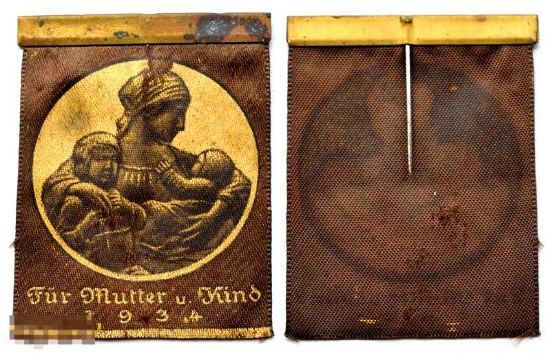 Фашистская Мадонна 1934 г. гуманитарная программа защиты семьи -Третий Рейх Германия WHW 