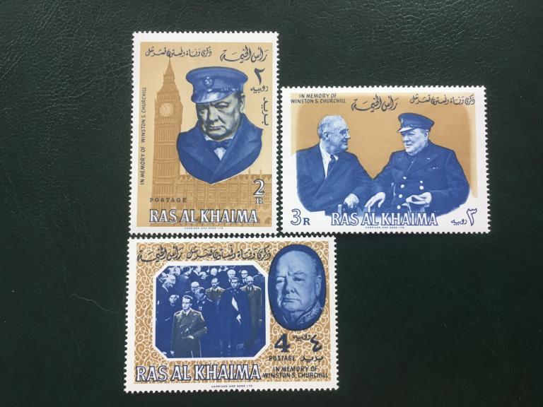 RAS AL RYAIMA «Черчилль Вестминстер. Рузвельт.»              1965    **Mi.15-17