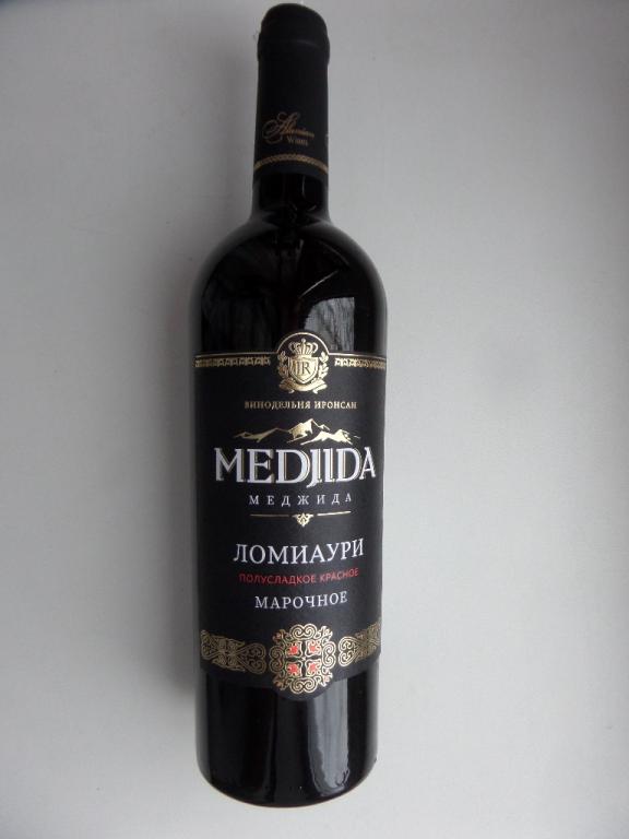 ВИНО КРАСНОЕ  ПОЛУСЛАДКОЕ MEDJIDA ЛОМИАУРИ МАРОЧНОЕ 0.75 л 12% ЮЖНАЯ ОСЕТИЯ 2023