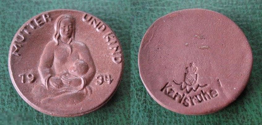 Третий Рейх 1934 MUTTER+KIND Германия WHW керамика 