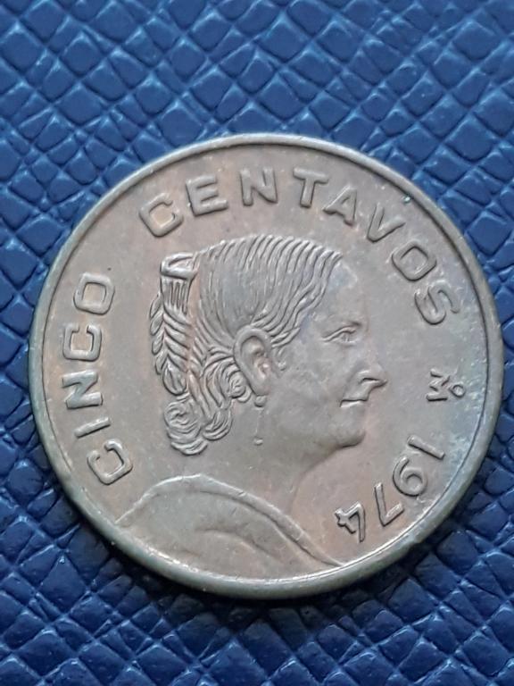 Мексика 1 сентаво 1974 КМ 427