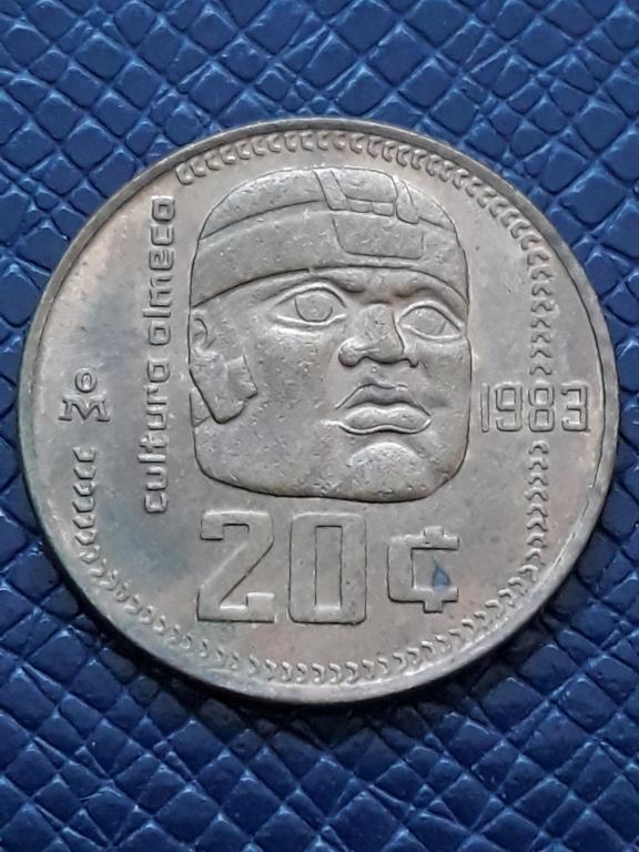 Мексика 20 сентаво 1983 КМ 491