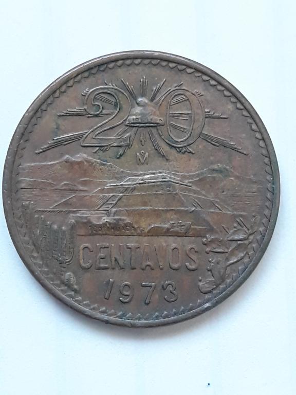Мексика 20 сентаво 1973 КМ 441