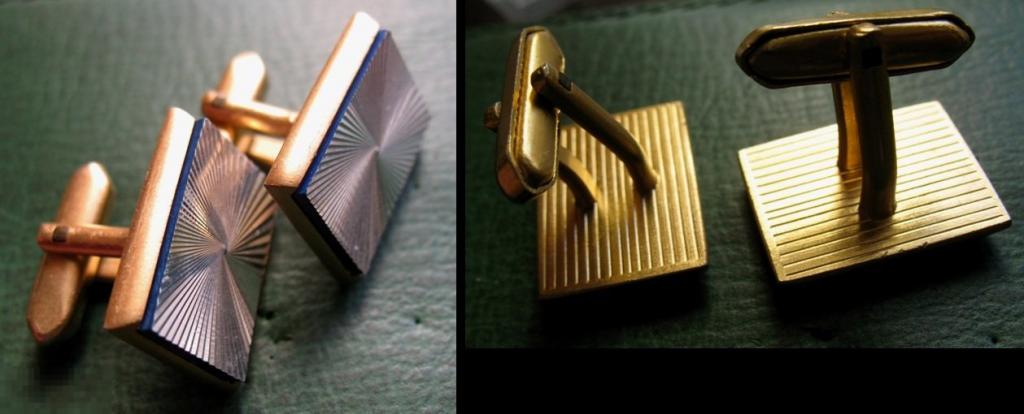 Запонки СССР - искуссный геометрический рисунок, чистой красоты 