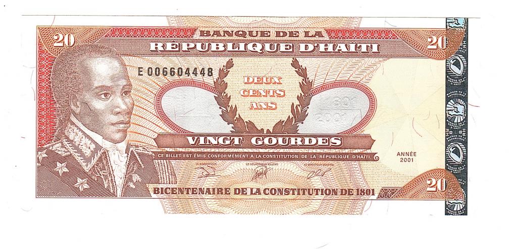Гаити 20 гурдов 2001 UNC