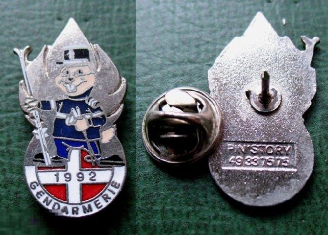 ЖАНДАРМЕРИЯ полиция Франция - Лыжный пробег 1992 г. (серебристый цвет) тяжёлый металл милиция МВД 
