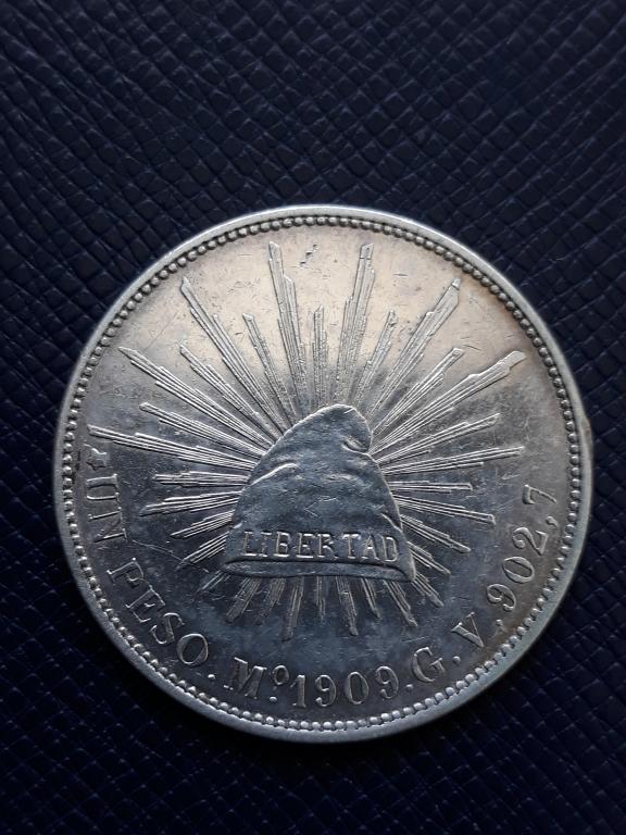 Мексика 1 песо 1909 КМ 409.2