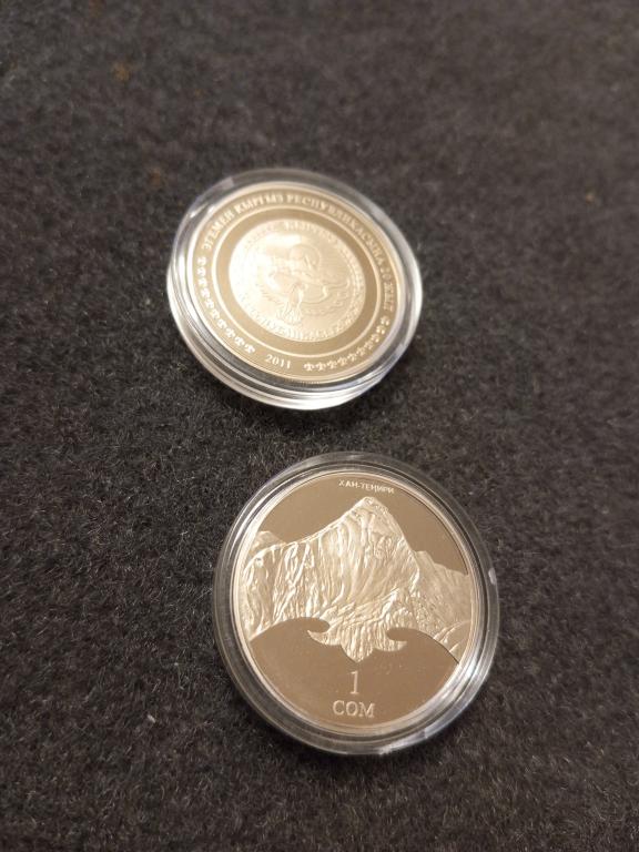 Киргизия Кыргызстан 1 сом 2011 пик Хан-Тенири (Коммунизма) (bk-04)