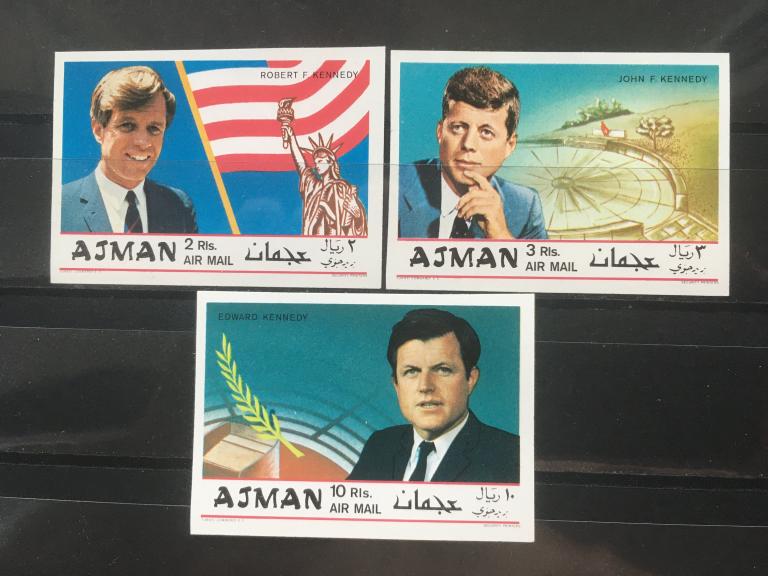 AJMAN «Братья Кеннеди.»      1969  **Mi.445-447