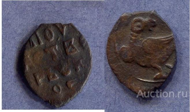 Пуло Тверское мелкоформатное. 15 в. Птица смотрит назад.