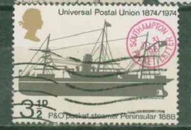 Великобритания 1974 Mi# 650  корабль  гаш а3