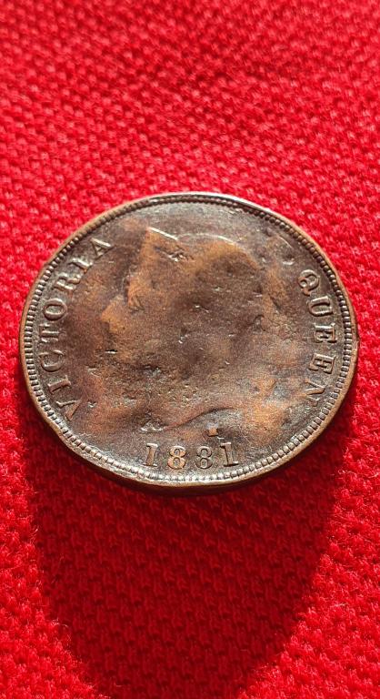 1/2 пиастра, 1881 год H, Кипр - колония Великобритании
