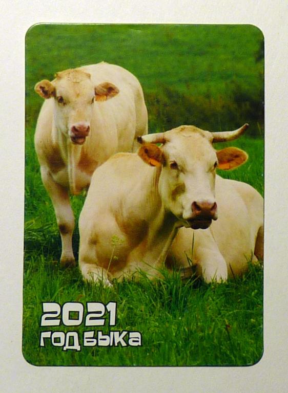 Календарик карманный 2021 Год быка