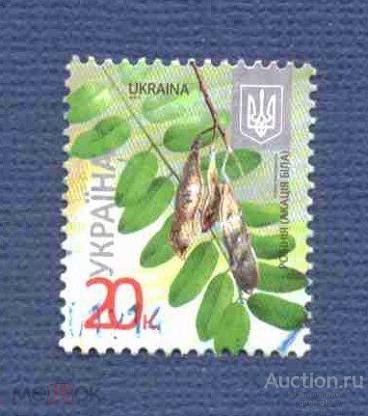 Украина     гашеная  2012   год    стандарт   флора    №   4386