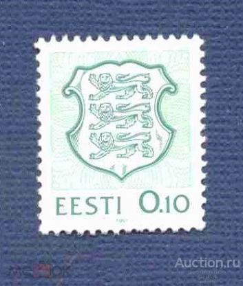 Эстония     гашеная   1991  год     герб    №   2151