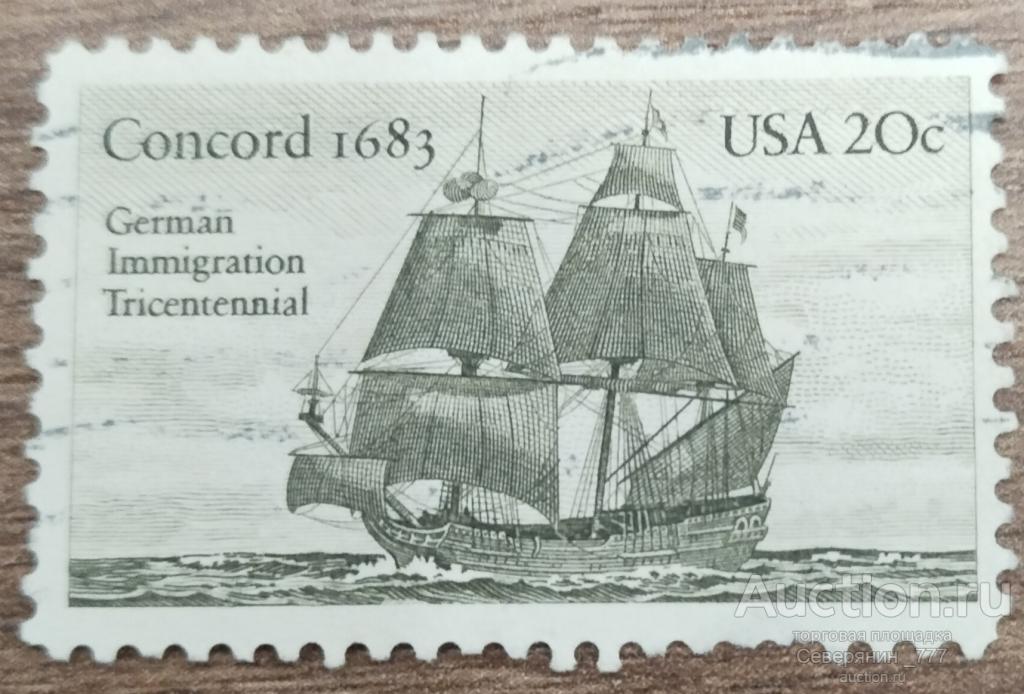 Марка США 1983 Транспорт Корабль 