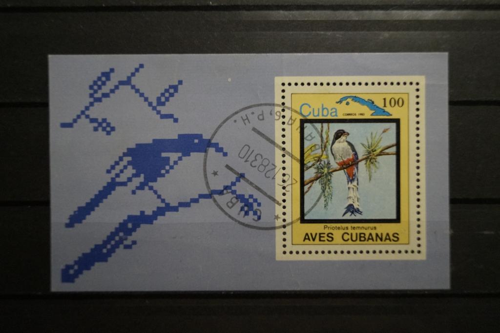 Куба 1983г. Птицы Блок + 15 марок