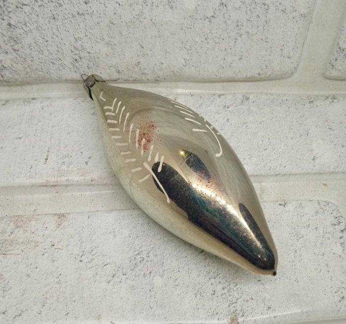 Ёлочная игрушка сосулька с рисунком СССР