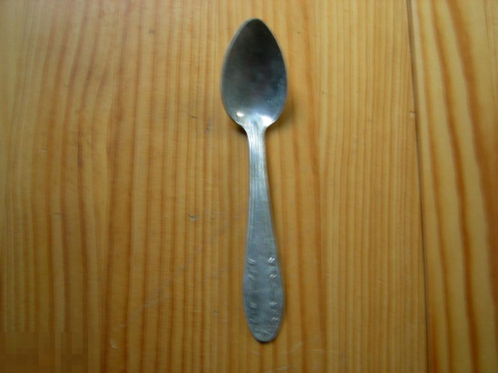 СТАРИННАЯ ЧАЙНАЯ ЛОЖКА В КОЛЛЕКЦИЮ АЛЮМИНИЙ СССР КЛЕЙМО ЛЛСЦО - 07 