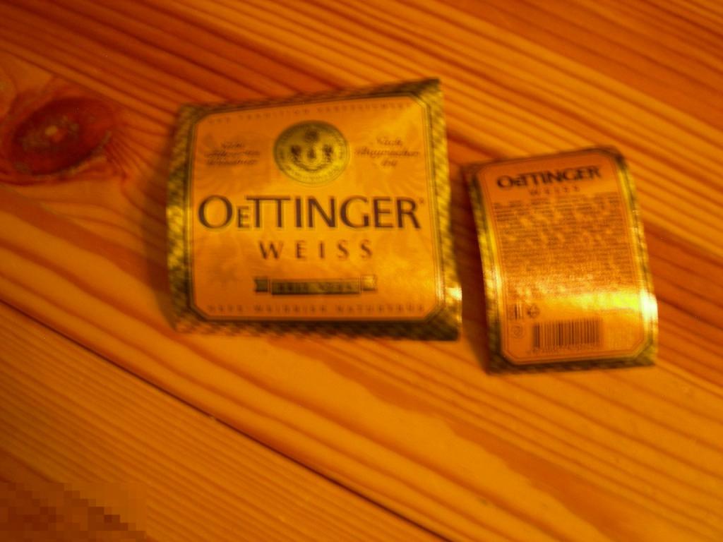 ПИВО ПИВНАЯ ЭТИКЕТКА OETTINGER WEISS РАЗНОВИДНОСТЬ В КОЛЛЕКЦИЮ ОРИГИНАЛ 94 