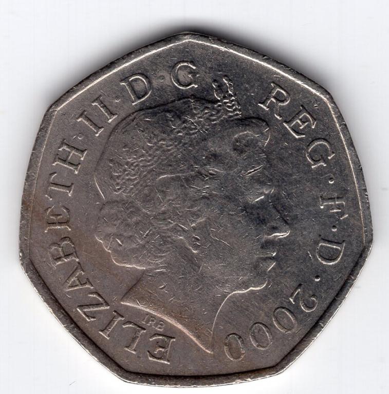 50 пенсов - Великобритания - 2000 - KM#991