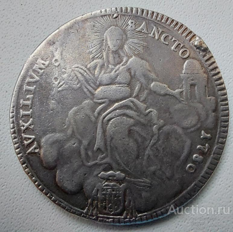 Ватикан Папская область  скудо 1780 Папа римский Пий VI
