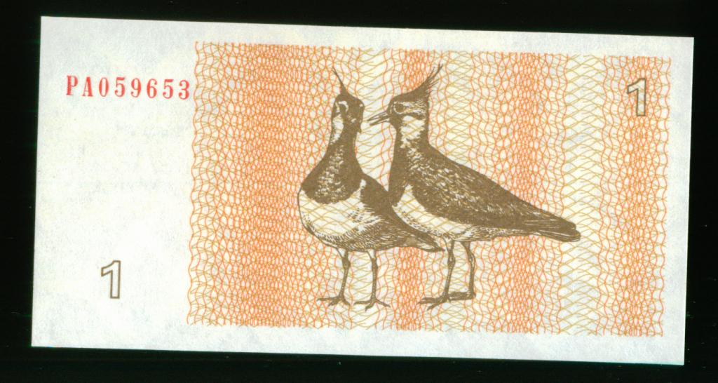 Бона Литва 1 талон 1992 года UNC