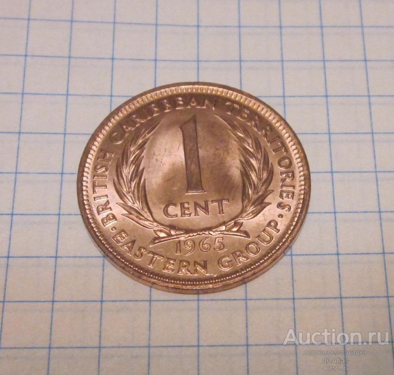 Британские Карибские территории 1 цент 1965 UNC 6061