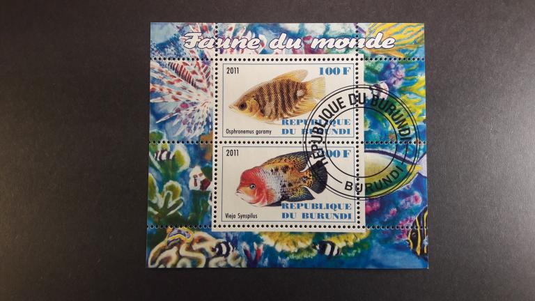 Республика Бурунди. Морская фауна.Рыбы. 2011 гаш К7