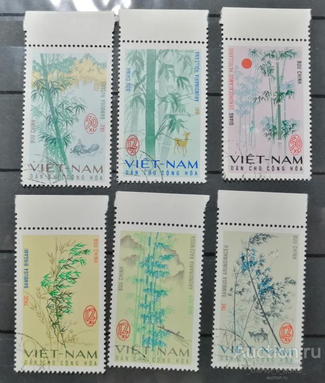 1967г. Северный Вьетнам. Бамбук (6 марок) Гашение (3-155)