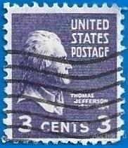 США 1938 MiNr 414A Стандарт. Т. Джефферсон (0.2 € / $ 0.25) U