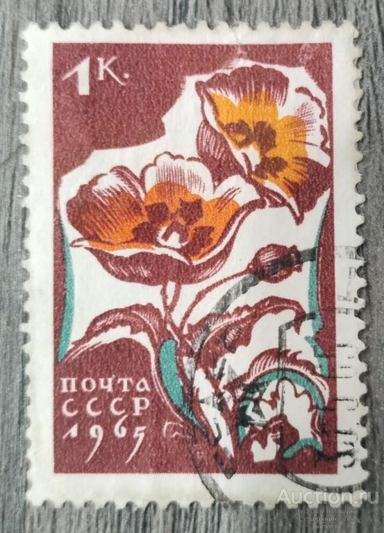 Марка СССР 1967 Флора Цветы 