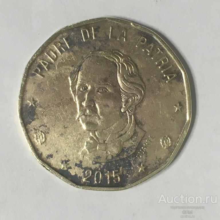 Доминикана 1 песо 2015 год