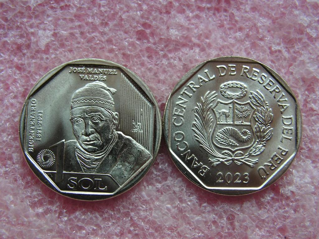 Перу 1 соль 2023 Вальдес Хосе Мануэль unc