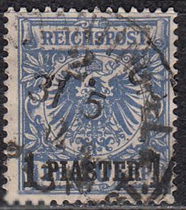 1889 Германия Почта за рубежом Турция Стандарт Герб Надпечатка № 8 гаш. 3 евро