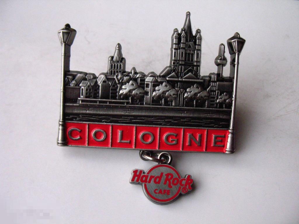 Значок Hard Rock Cafe Cologne logo Хард Рок Кафе Кёльн архитектура LE 300 